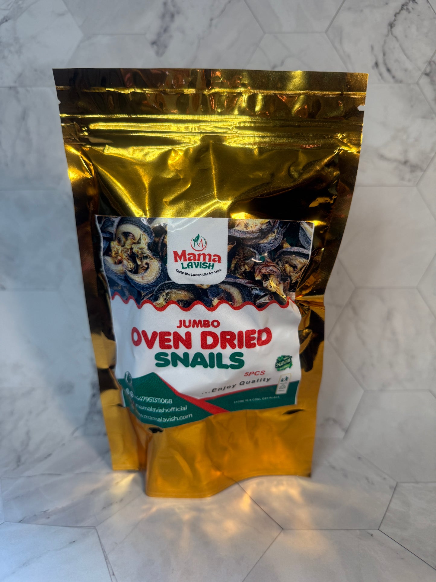 Mama Lavish's Jumbo Oven Dried Snails - 5 pcs